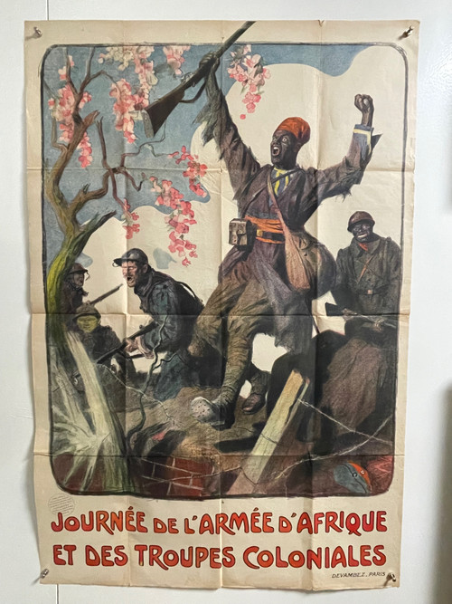 Lucien Jonas- Poster African Army and Colonial Troops Day 1914 1918