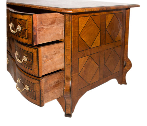 Mazarine Commode In Marquetry Louis XIV Period