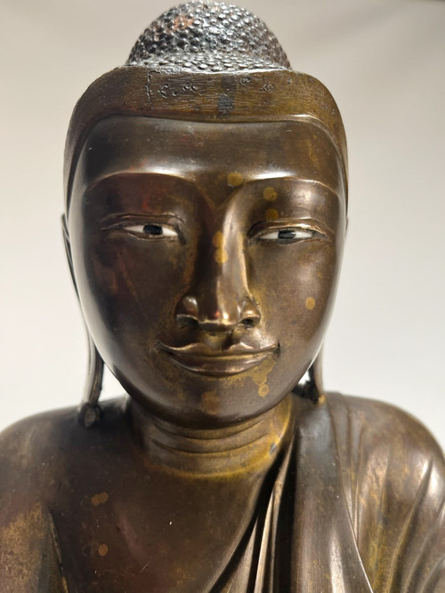 Burmese bronze Shakyamuni Buddha, 19th century.