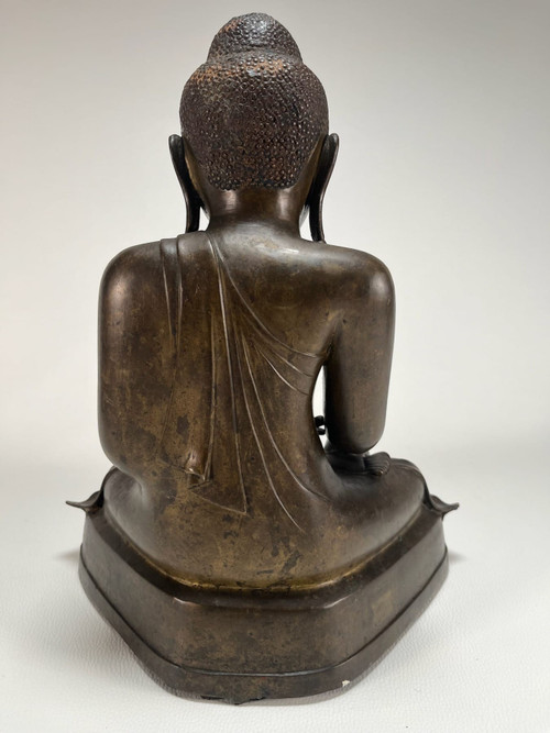 Burmese bronze Shakyamuni Buddha, 19th century.