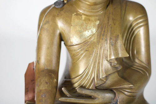 Burmese bronze Shakyamuni Buddha, 19th century.