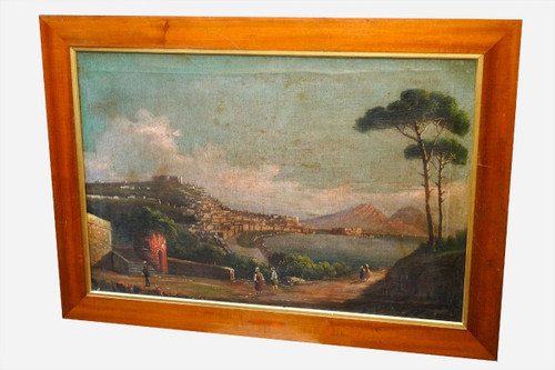 BAY OF NAPLES, 19th, Anonymous, Pair oils on canvas