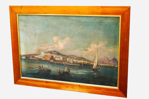 BAY OF NAPLES, 19th, Anonymous, Pair oils on canvas