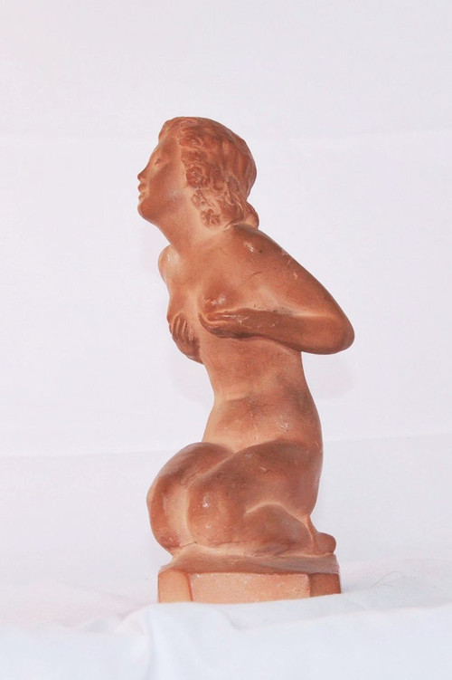 SEATED WOMAN, Art Deco Terracotta