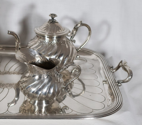 5-piece silver-plated Boulenger service, late 19th century