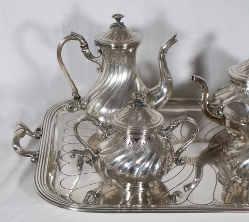 5-piece silver-plated Boulenger service, late 19th century