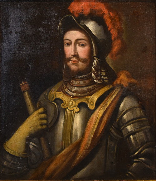 Portrait Of A Knight In Armour, Lombard Painter Of The 17th Century