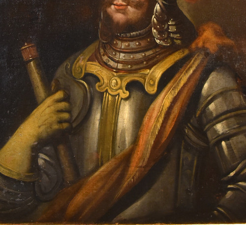 Portrait Of A Knight In Armour, Lombard Painter Of The 17th Century