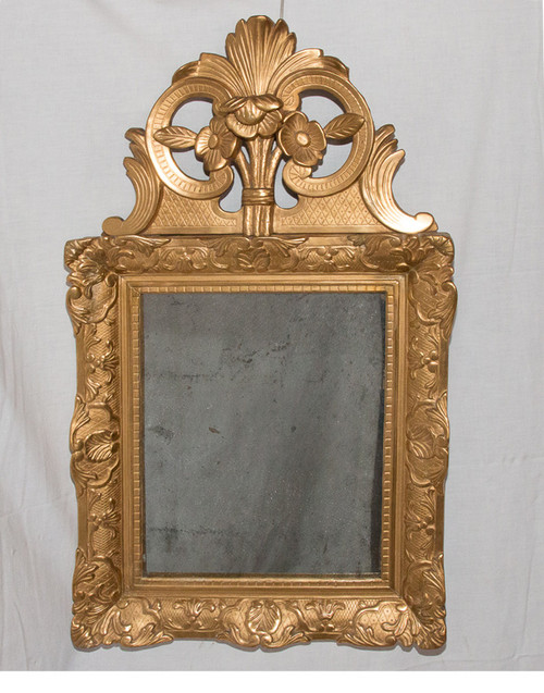 Carved and Gilded Wood Mirror Early 19th Century