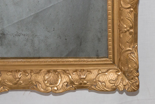 Carved and Gilded Wood Mirror Early 19th Century