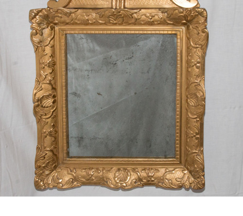 Carved and Gilded Wood Mirror Early 19th Century