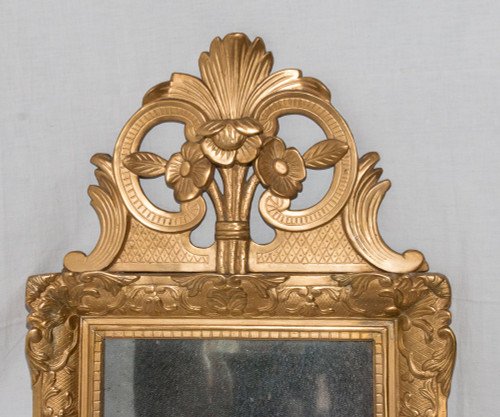 Carved and Gilded Wood Mirror Early 19th Century