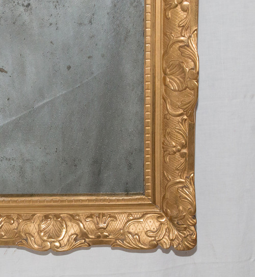 Carved and Gilded Wood Mirror Early 19th Century