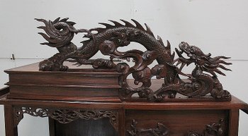  Atypique Meuble Cabinet Asiatique, origine Vietnam, en Acajou massif - Fin XIXe 