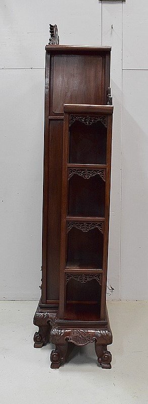  Atypique Meuble Cabinet Asiatique, origine Vietnam, en Acajou massif - Fin XIXe 