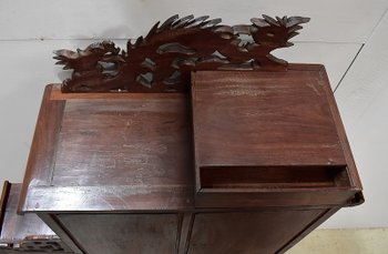  Atypique Meuble Cabinet Asiatique, origine Vietnam, en Acajou massif - Fin XIXe 