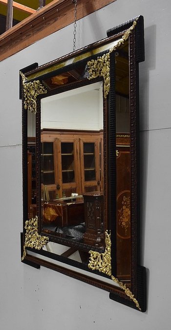  Grand Miroir Rectangulaire, style Louis XIV, époque Napoléon III - XIXe 