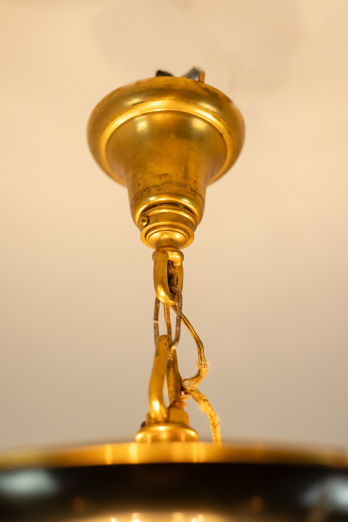 Maison Baguès. Empire style gilt bronze chandelier. Circa 1950.