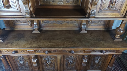 19th century Renaissance walnut sideboard