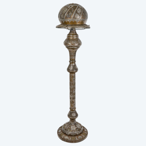 Syrian Floor Lamp In Openwork Metal Late 19th Century