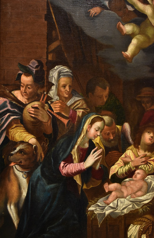 Hans Von Achen (cologne 1552 - Prague 1615) Workshop, Adoration Of The Shepherds