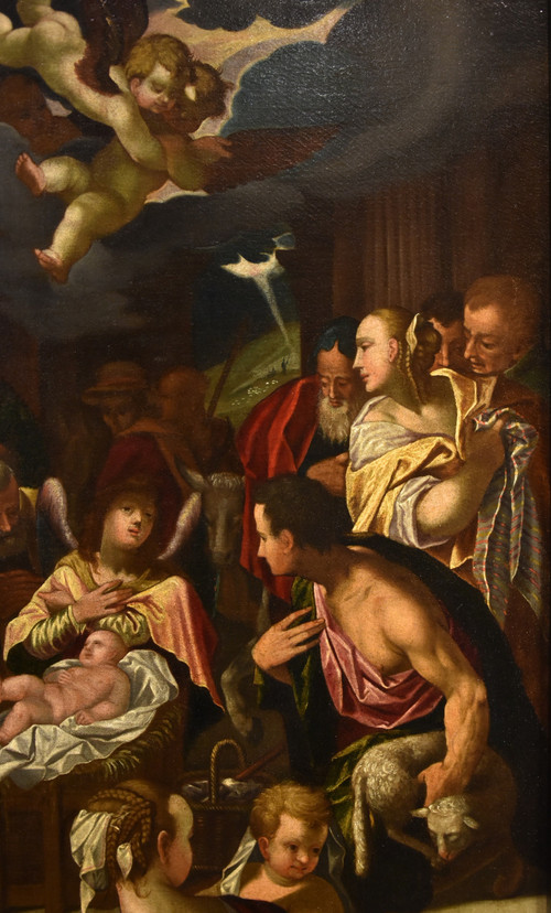 Hans Von Achen (cologne 1552 - Prague 1615) Workshop, Adoration Of The Shepherds