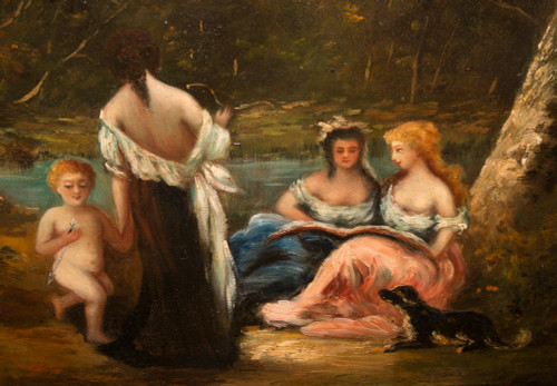 Tableau Scène De Genre époque XIXe Siècle