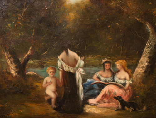 Tableau Scène De Genre époque XIXe Siècle