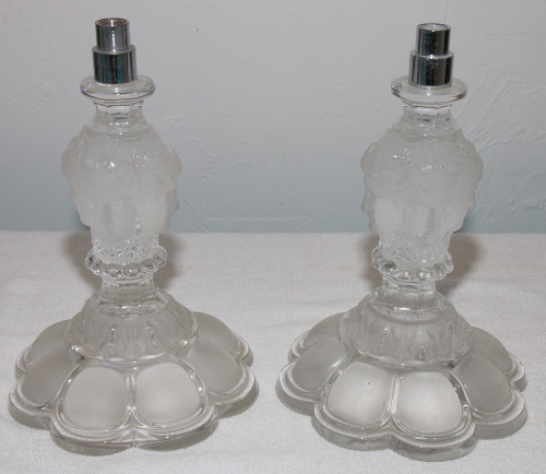 Pair Of Saint Louis Crystal Flambeaux "renaissance" Model