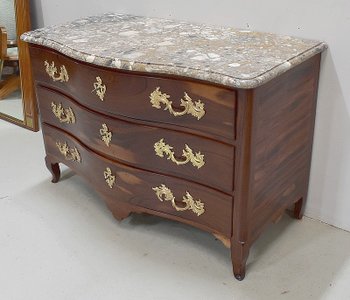  Commode Nantaise de Port en Bois d'Amarante massif, Époque Louis XV - 1770 