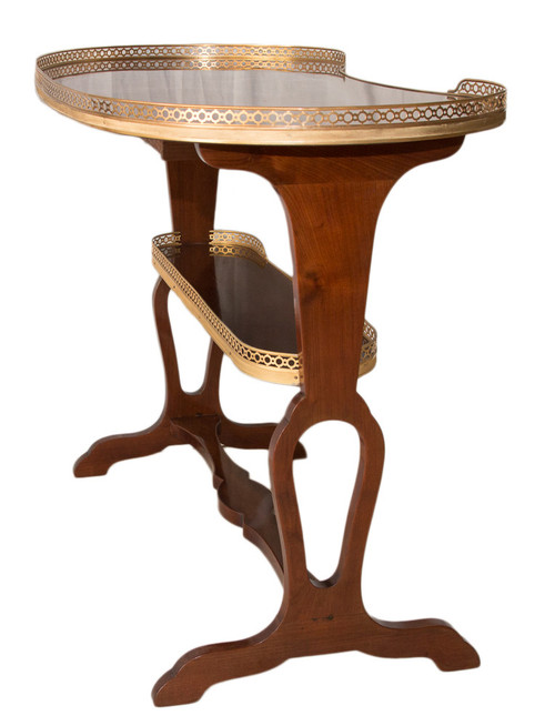 Mahogany kidney-shaped table Louis XVI style Late 19th century