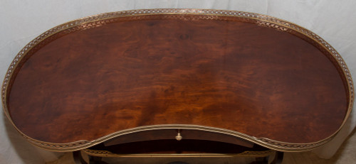 Mahogany kidney-shaped table Louis XVI style Late 19th century