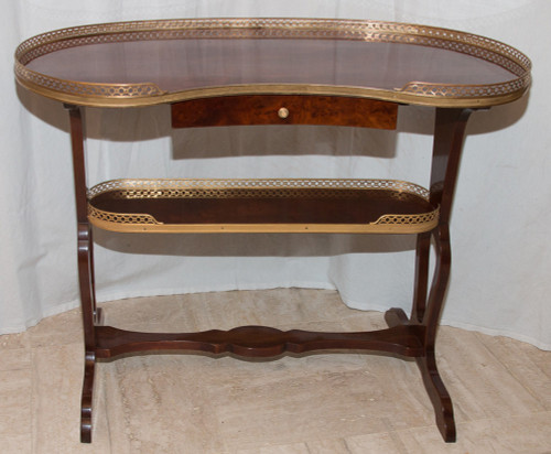 Mahogany kidney-shaped table Louis XVI style Late 19th century