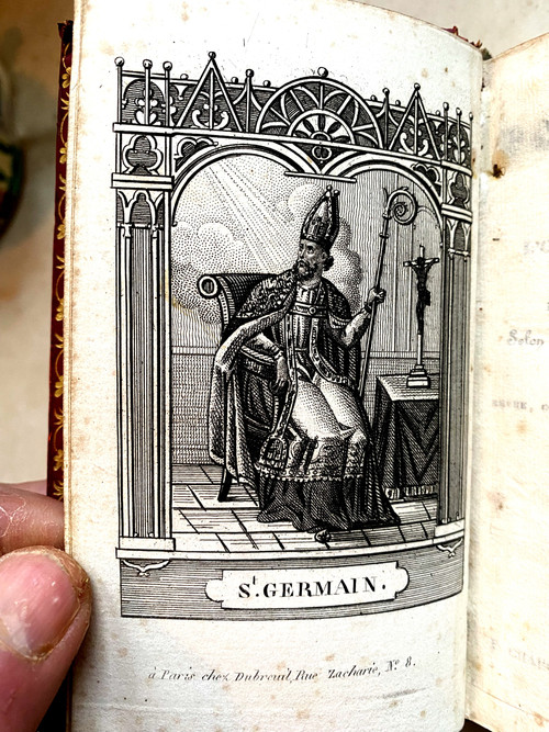 Très beau Paroissien du début du XIXème en veau rouge de Russie décoré avec une reliure prestigieuse