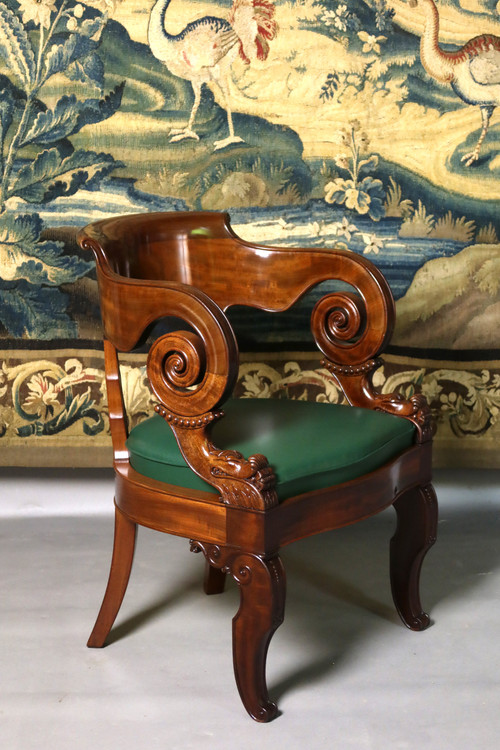 19th century office armchair