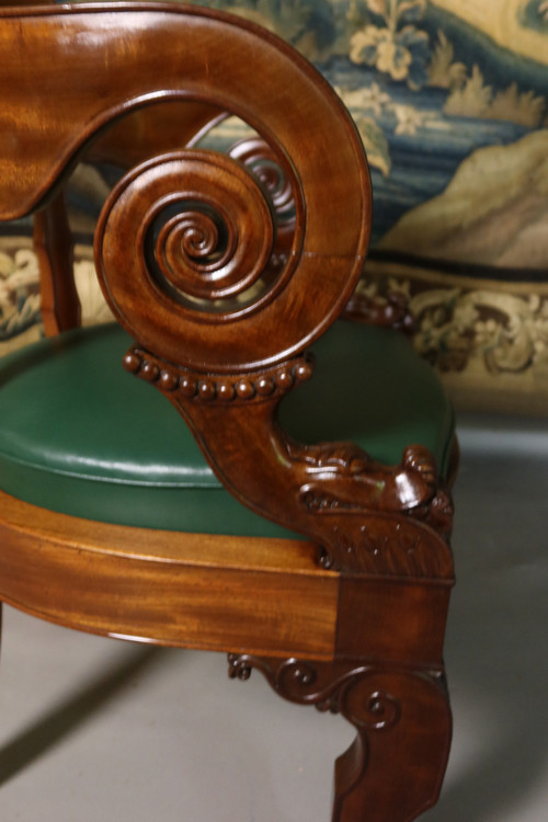 19th century office armchair