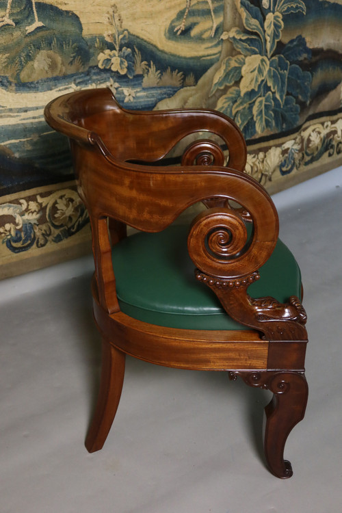 19th century office armchair