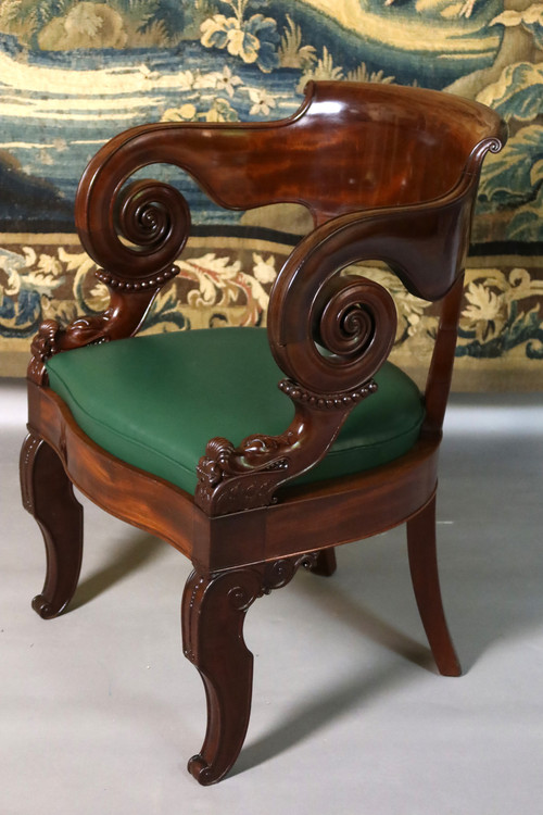 19th century office armchair