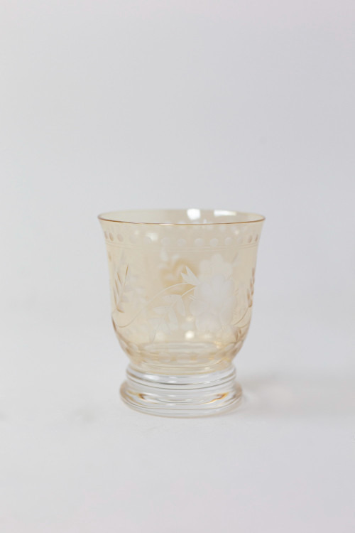 Ensemble de verres de style cristal de bohème, travail contemporain