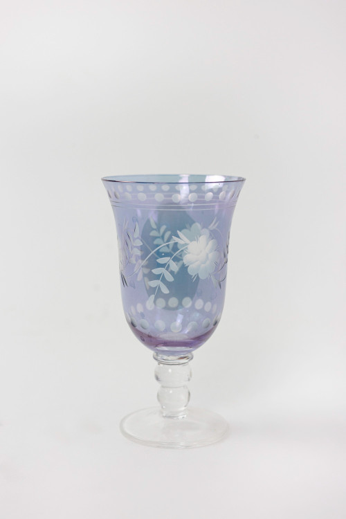 Ensemble de verres de style cristal de bohème, travail contemporain