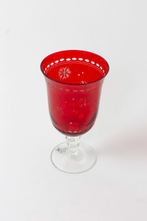 Ensemble de verres de style cristal de bohème, travail contemporain