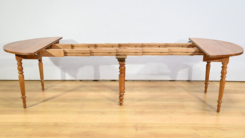 Modular table in cherry wood, Louis Philippe style - 2nd half 19th century