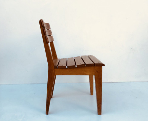 Set of 6 oak chairs by Charles Dudouyt for La Gentilhommière, France, circa 1960