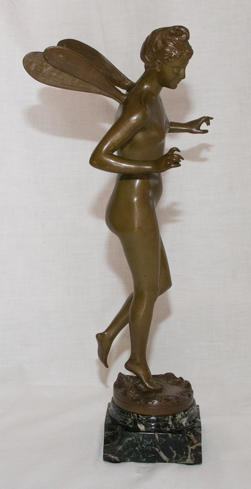 Nymphe Aus Bronze Signiert J Garnier 1853 - 1910