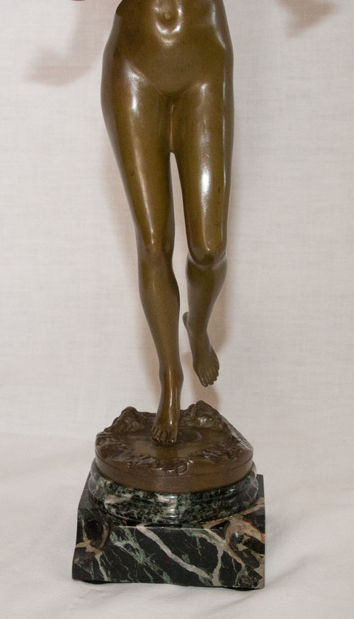 Nymphe Aus Bronze Signiert J Garnier 1853 - 1910