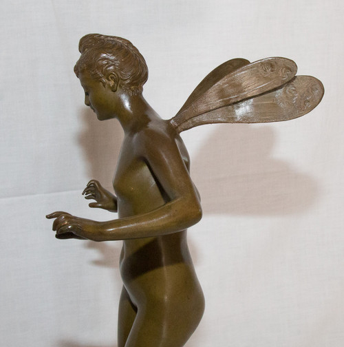 Nymphe Aus Bronze Signiert J Garnier 1853 - 1910