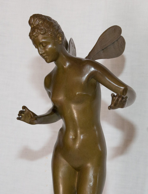 Nymphe Aus Bronze Signiert J Garnier 1853 - 1910