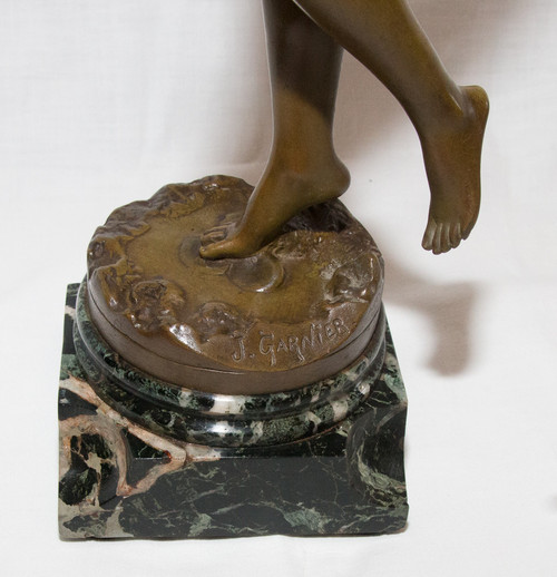 Nymphe Aus Bronze Signiert J Garnier 1853 - 1910