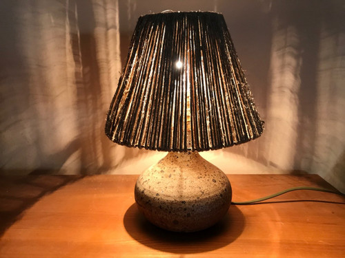 Lampe en grès, vers 1950.