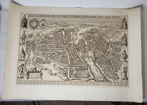 Gravure Plan de Visscher Paris 1618